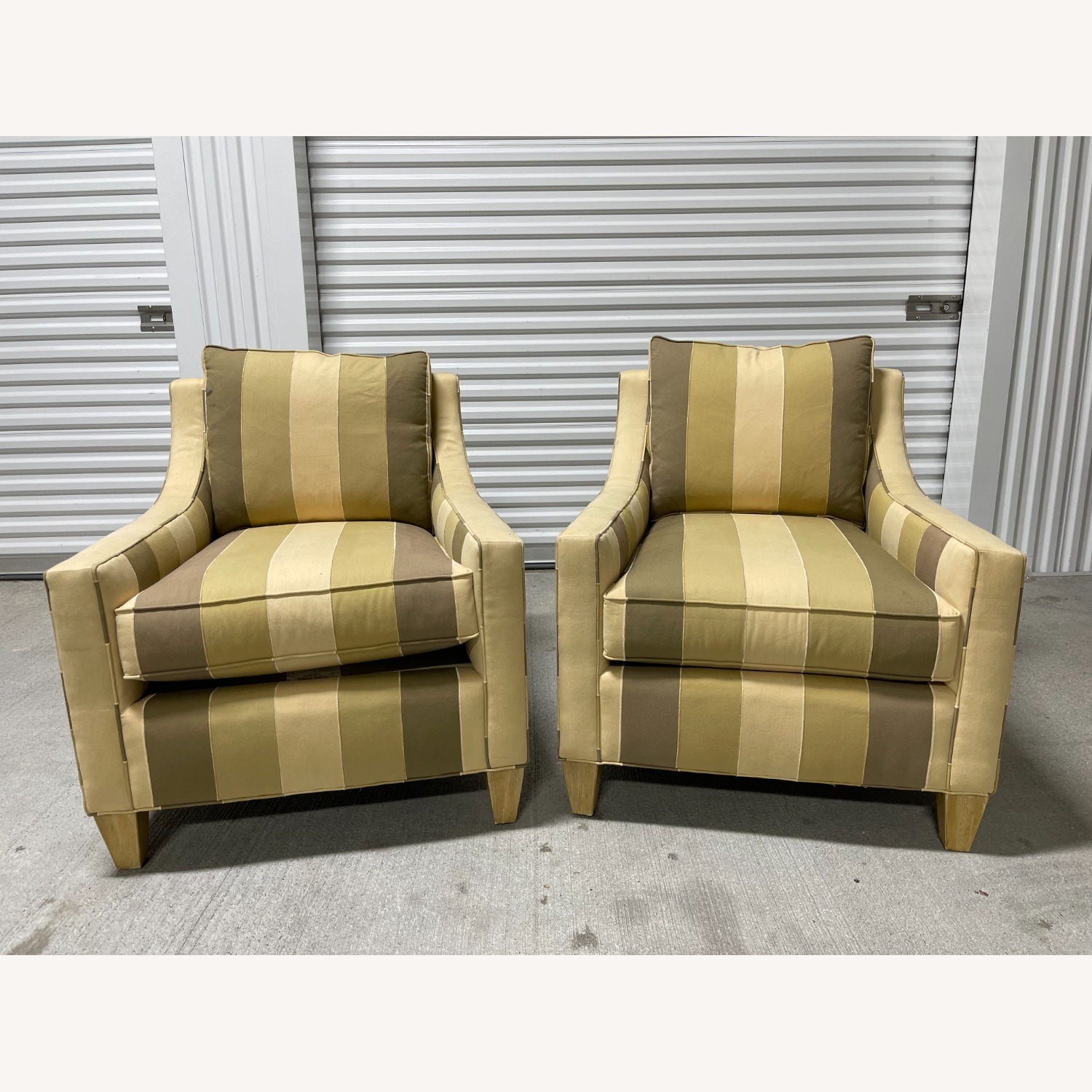 Pair of Tailored Upholstered Club Chairs  - image-1