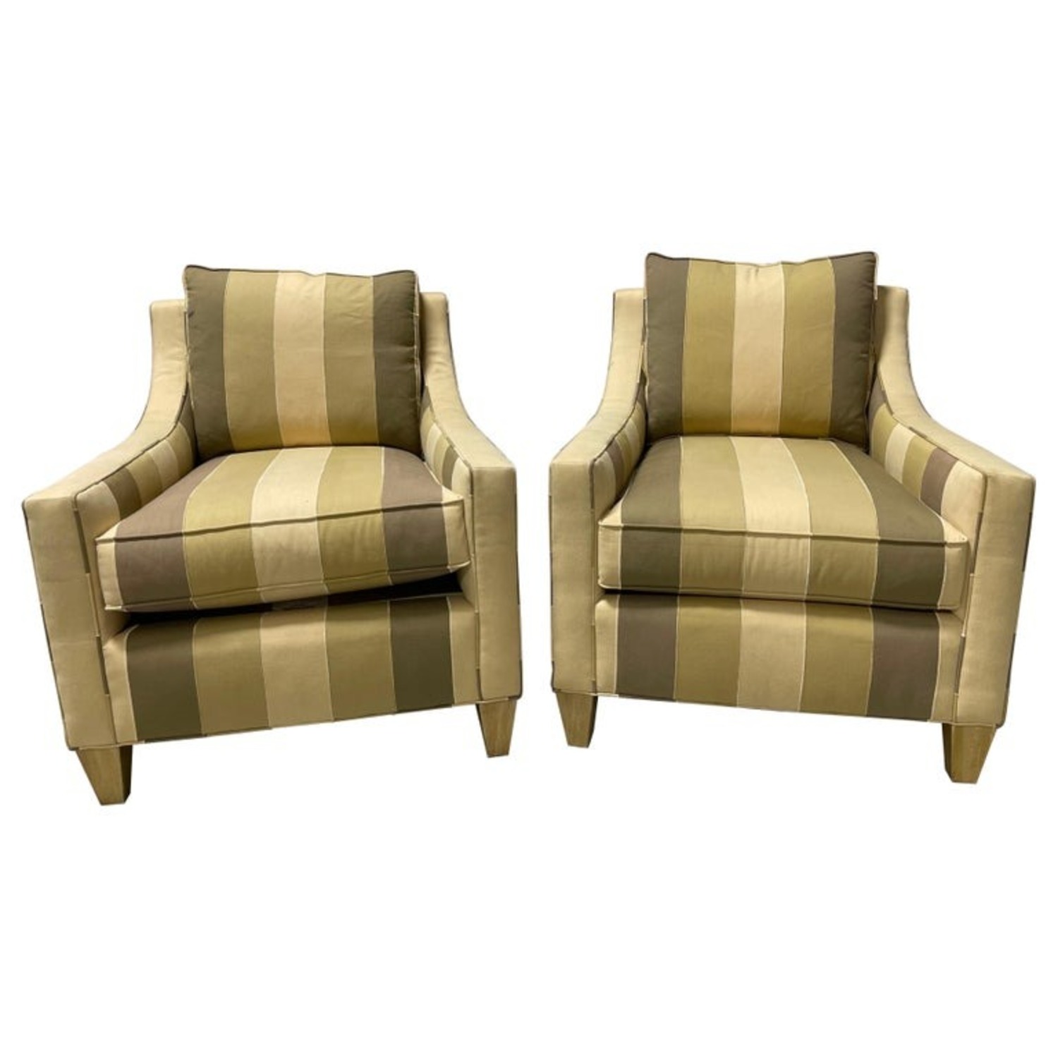 Pair of Tailored Upholstered Club Chairs  - image-8
