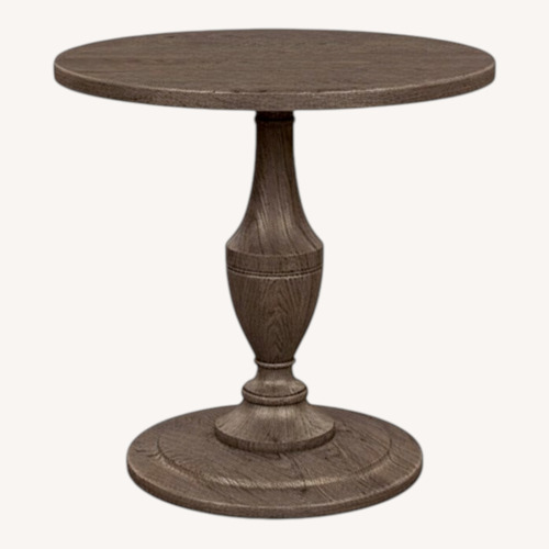 Used Ethan Allen Eloise Light Gray Wood Side Table for sale on AptDeco