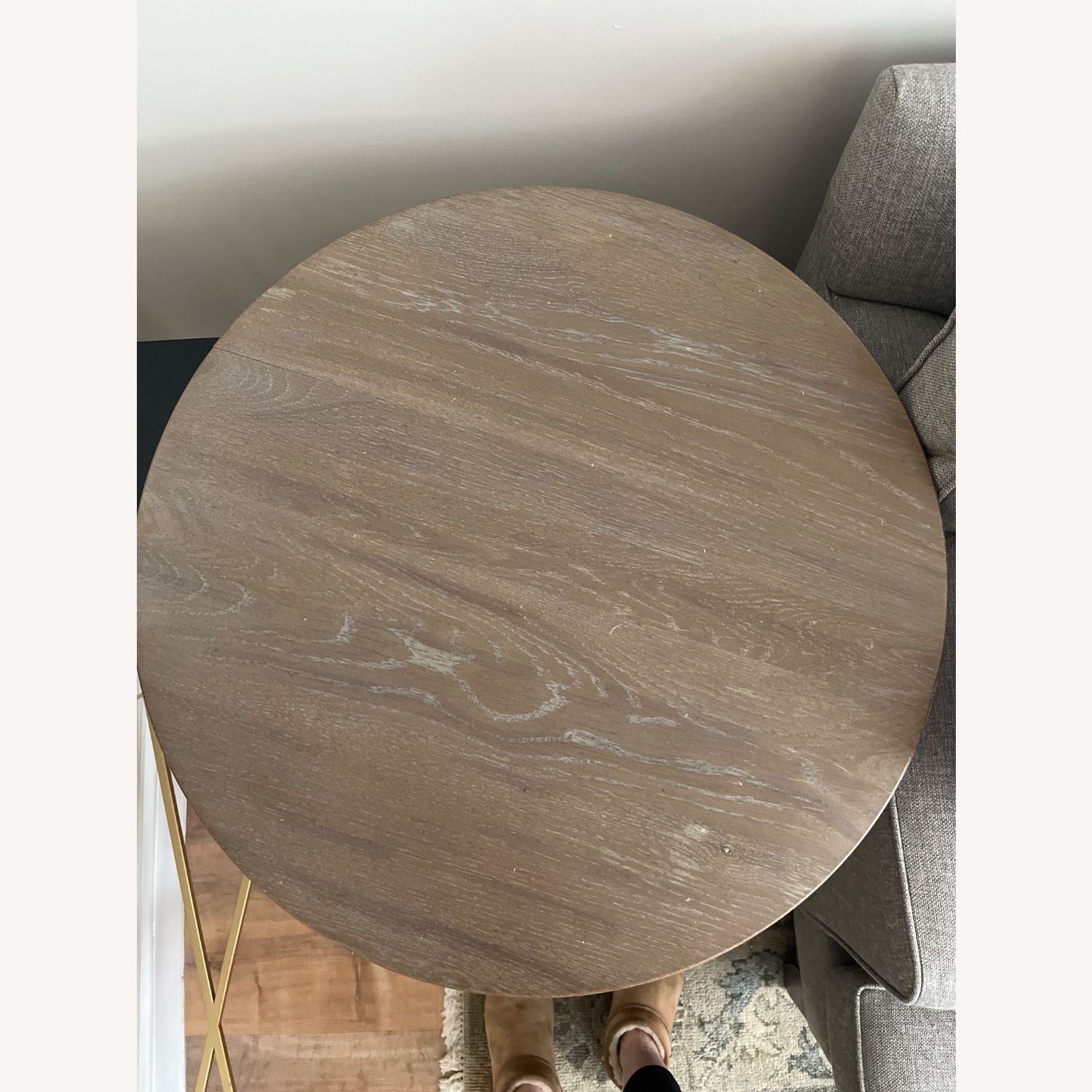 Ethan Allen Eloise Light Gray Wood Side Table - image-3