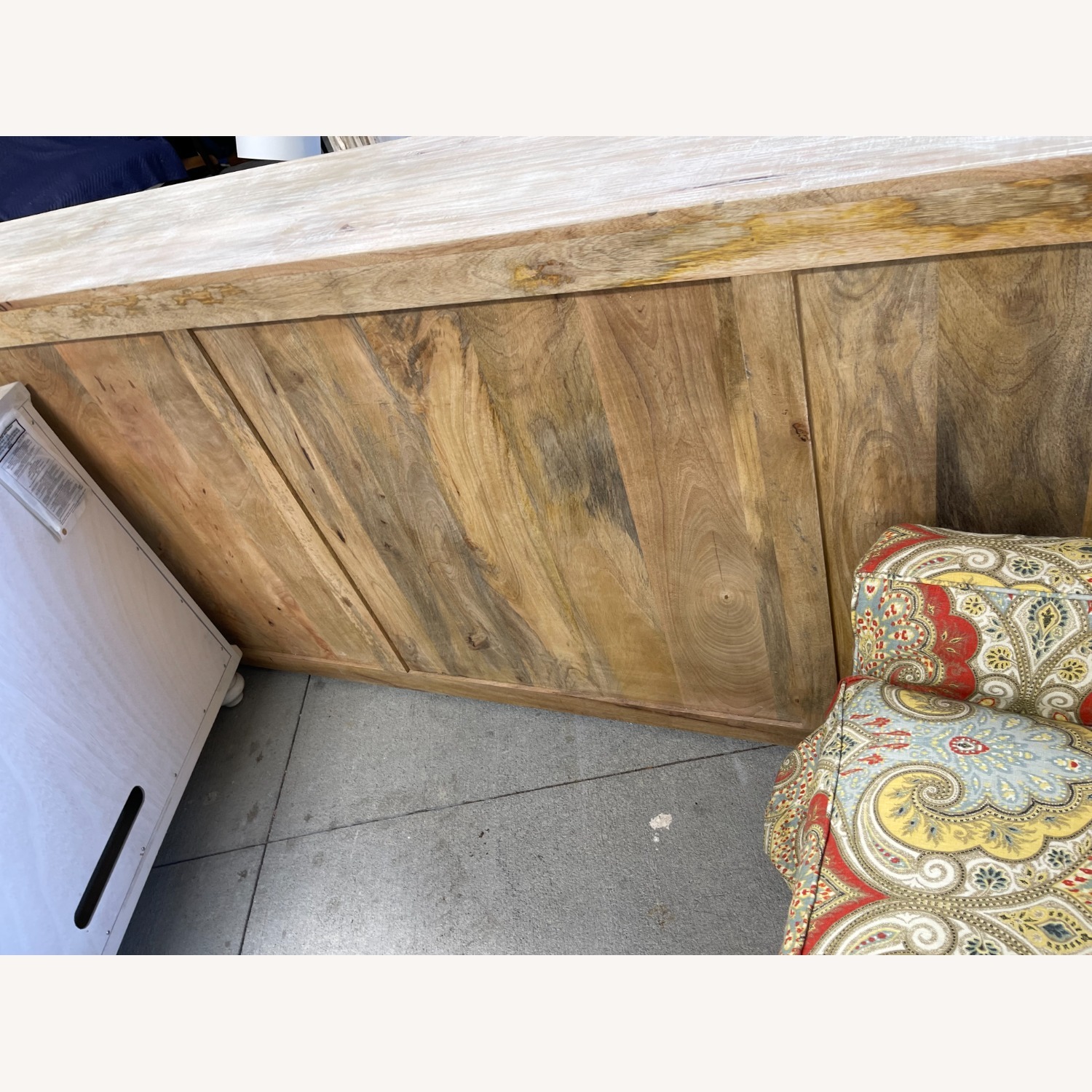 Large White Washed Four-Door Cabinet - image-5