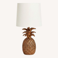 Anthropologie Gold Pineapple Metal Table Lamp