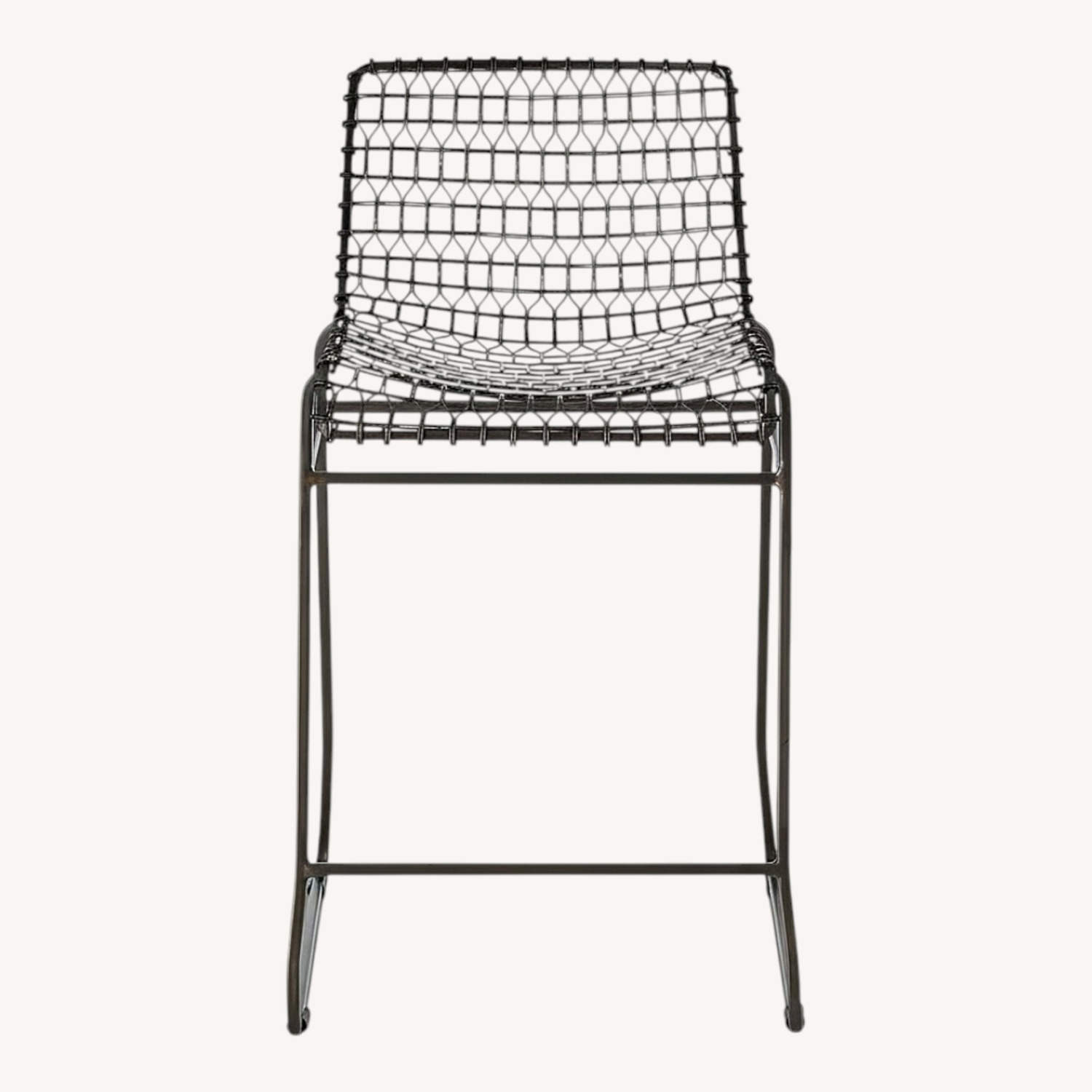 Crate & Barrel Tig Dark Gray Metal Stools - image-0