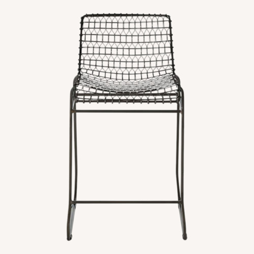Used Crate & Barrel Tig Dark Gray Metal Stools for sale on AptDeco