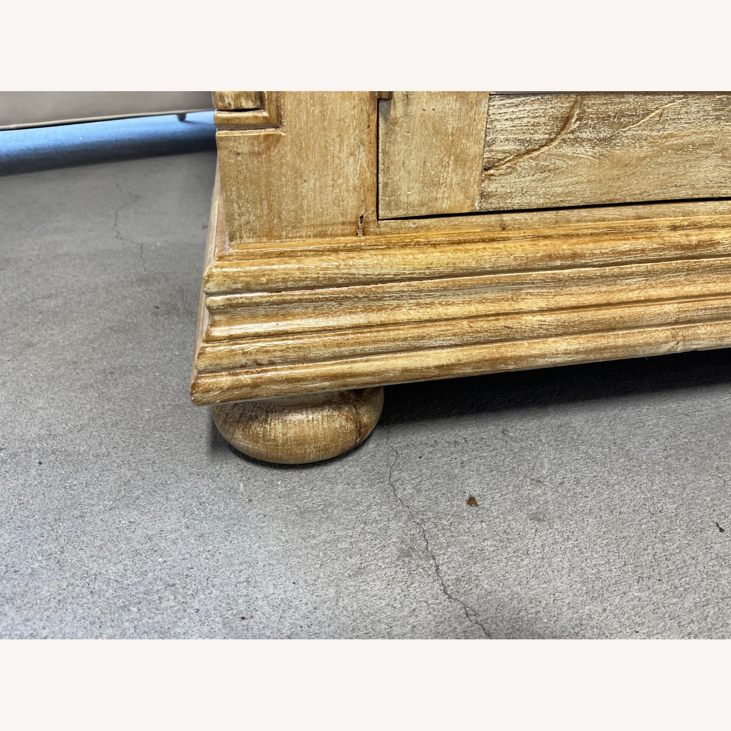 Yellow Washed Pine Two-Door Console or Credenza - image-7