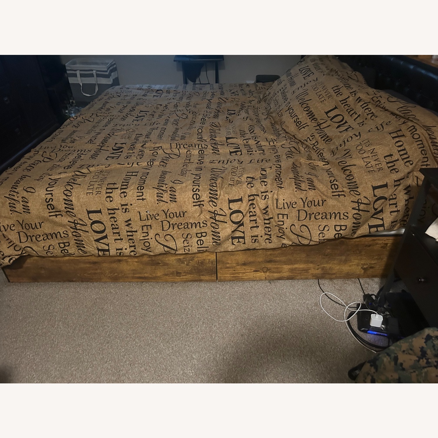 Wayfair Dark Brown King Bed - image-2