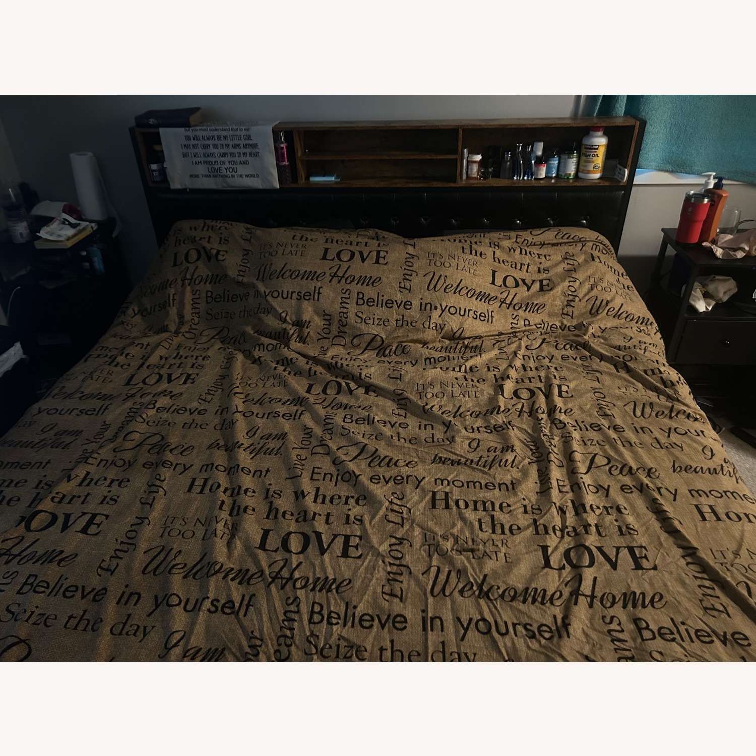 Wayfair Dark Brown King Bed - image-1