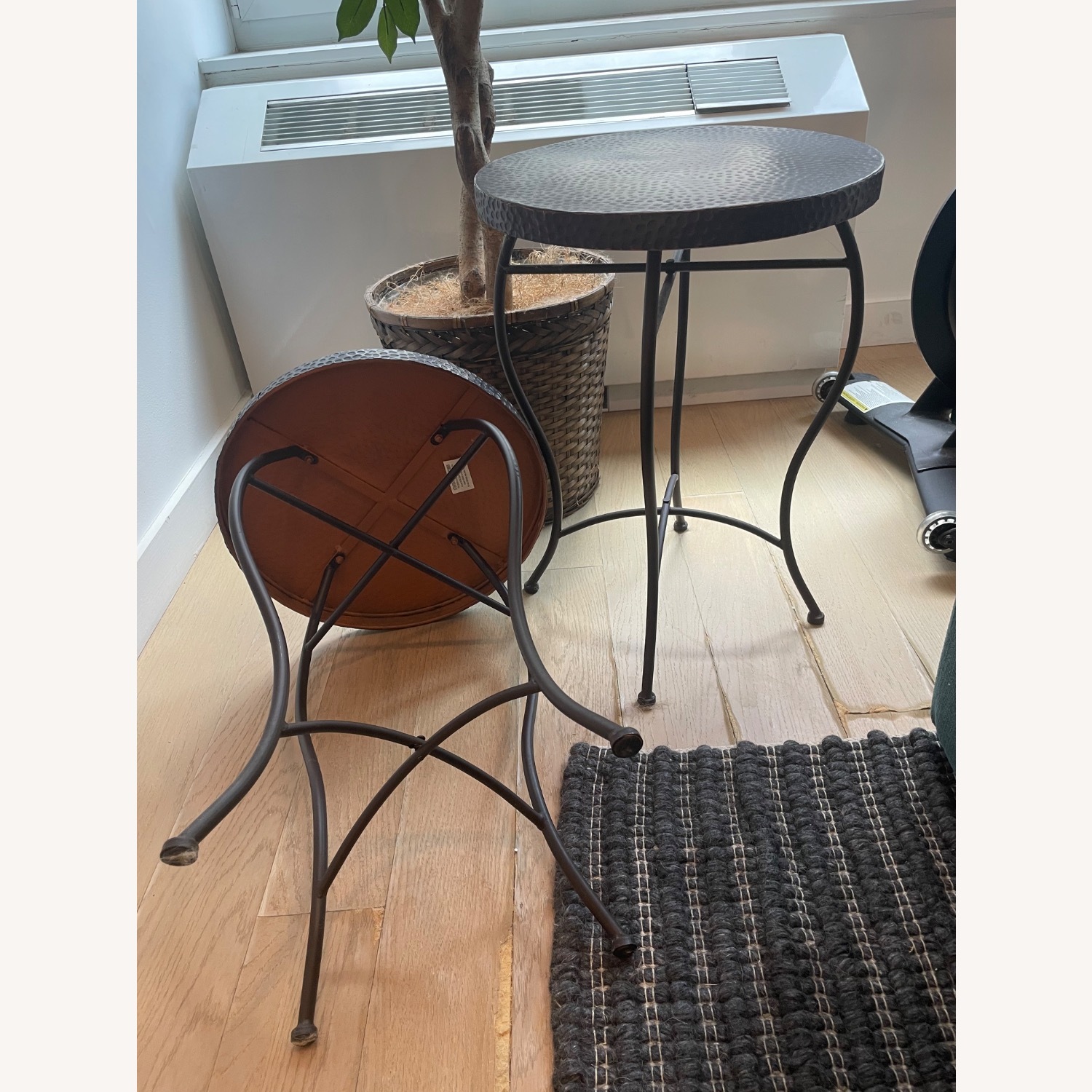 Wayfair Circular Dark Brown Metal Side Tables - image-2