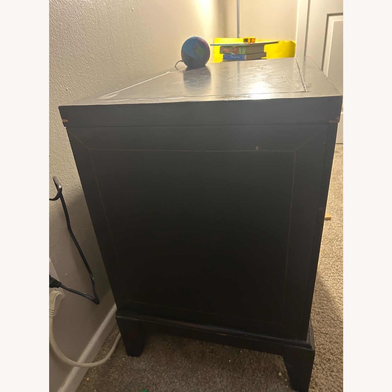 Dark Brown Wood Nightstand - image-4