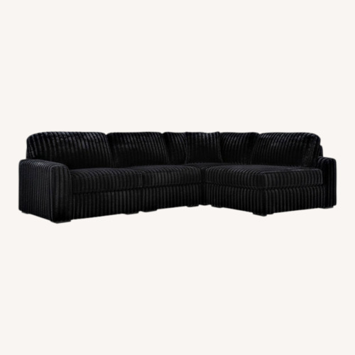 Used Ashley Furniture Black Fabric 3+ Piece Sectional for sale on AptDeco