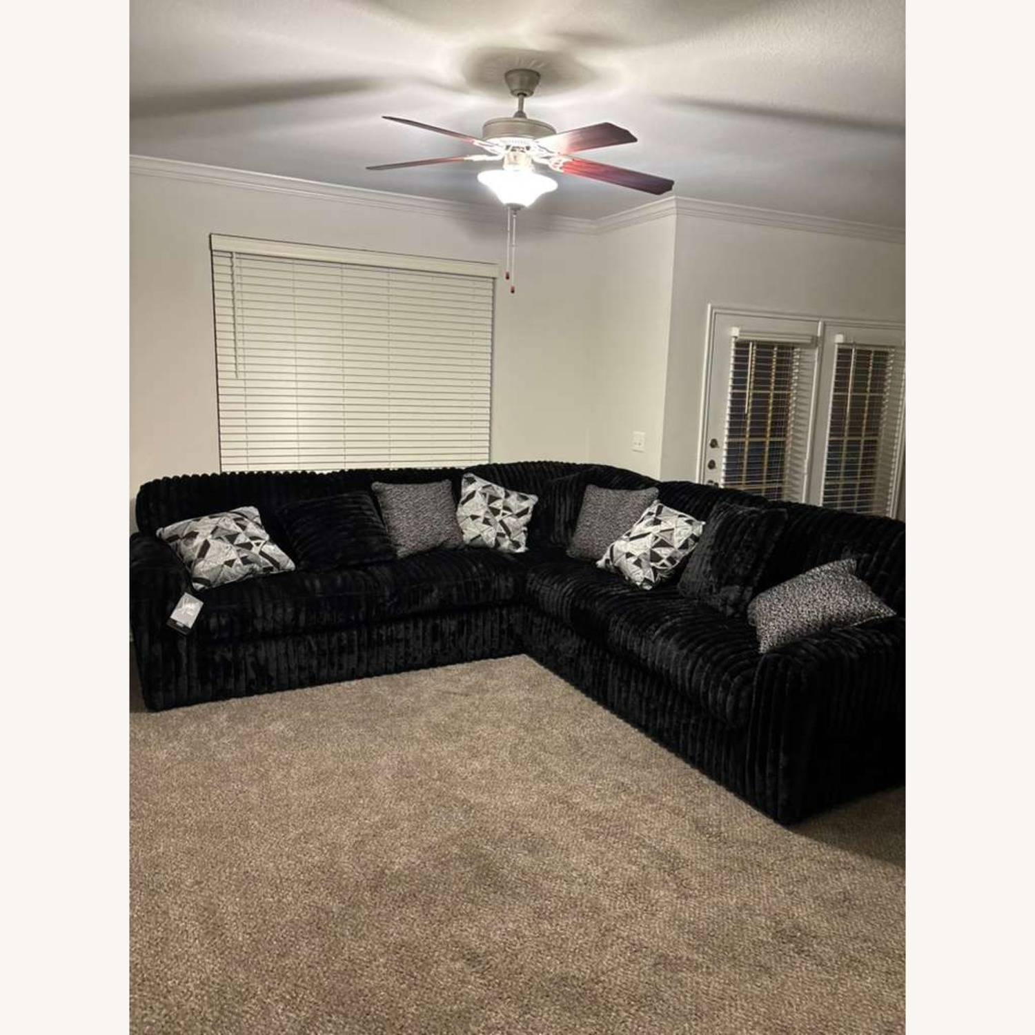 Ashley Furniture Black Fabric 3+ Piece Sectional - image-1