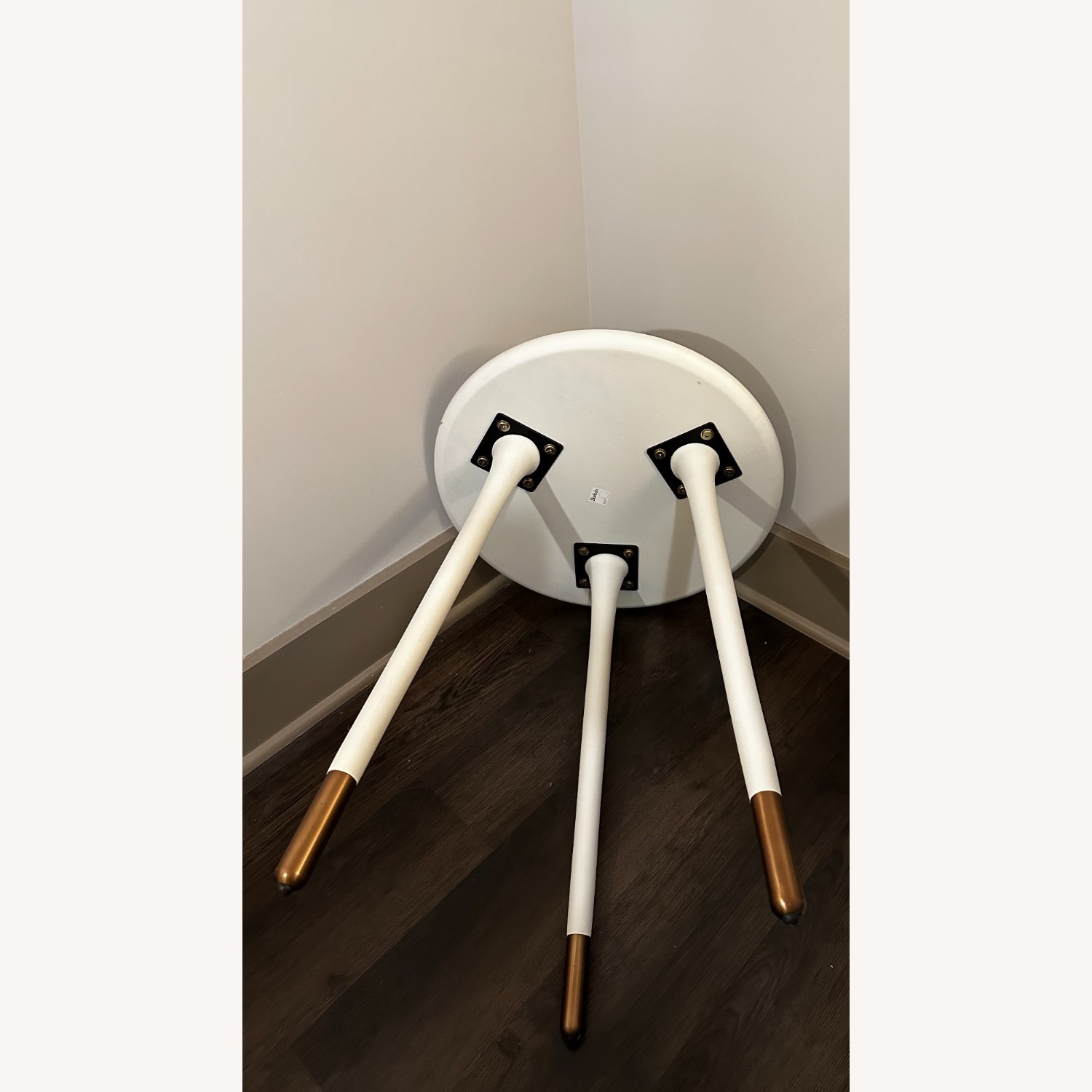 Anthropologie White Wood Side Table - image-5