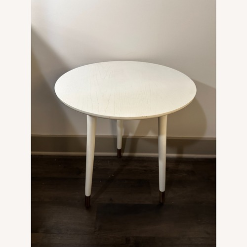 Used Anthropologie White Wood Side Table for sale on AptDeco