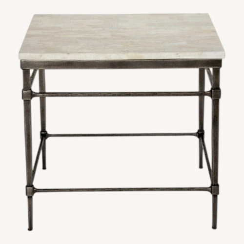 Used Ethan Allen Vida Natural Stone Side Table for sale on AptDeco