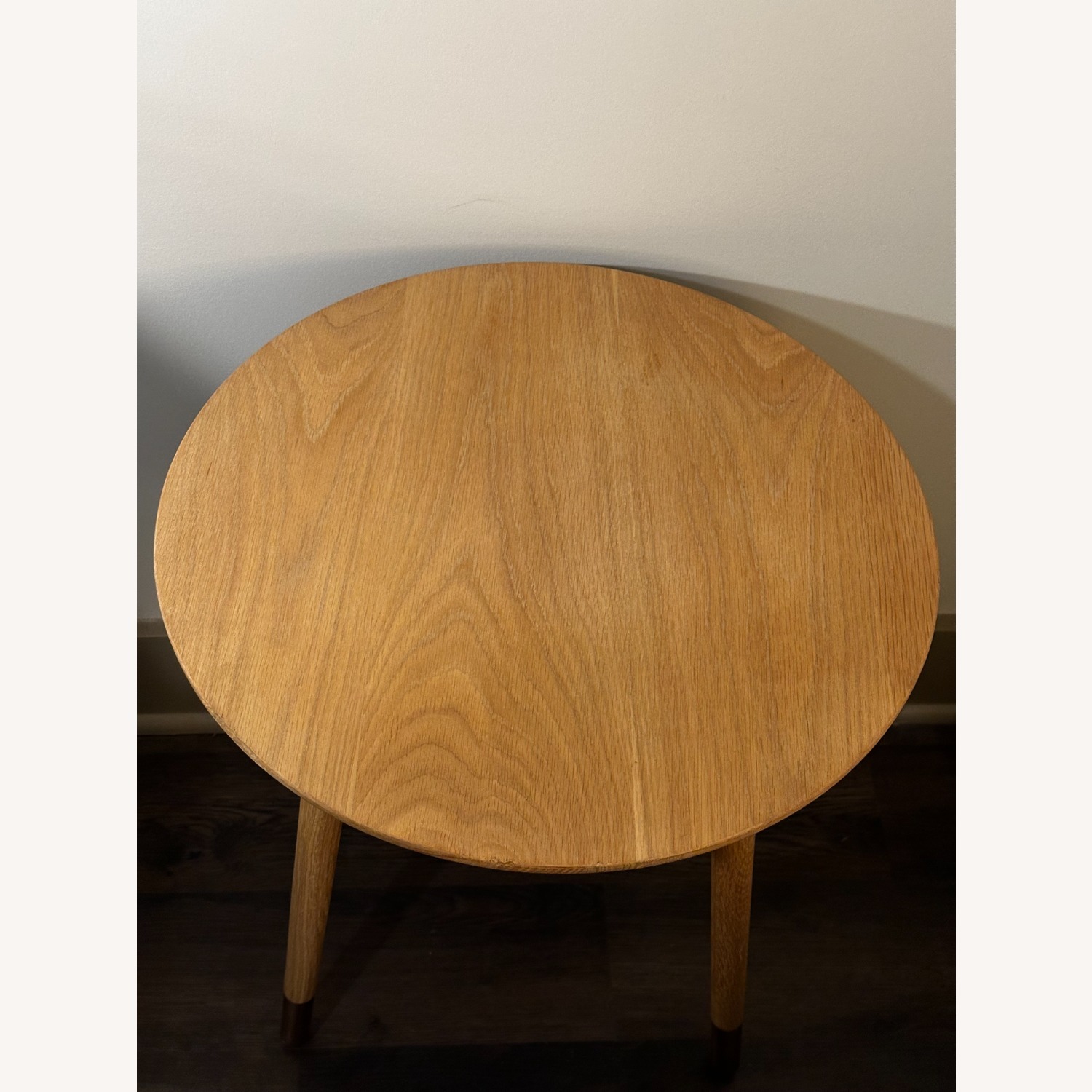 Anthropologie Light Brown Wood Side Table - image-3