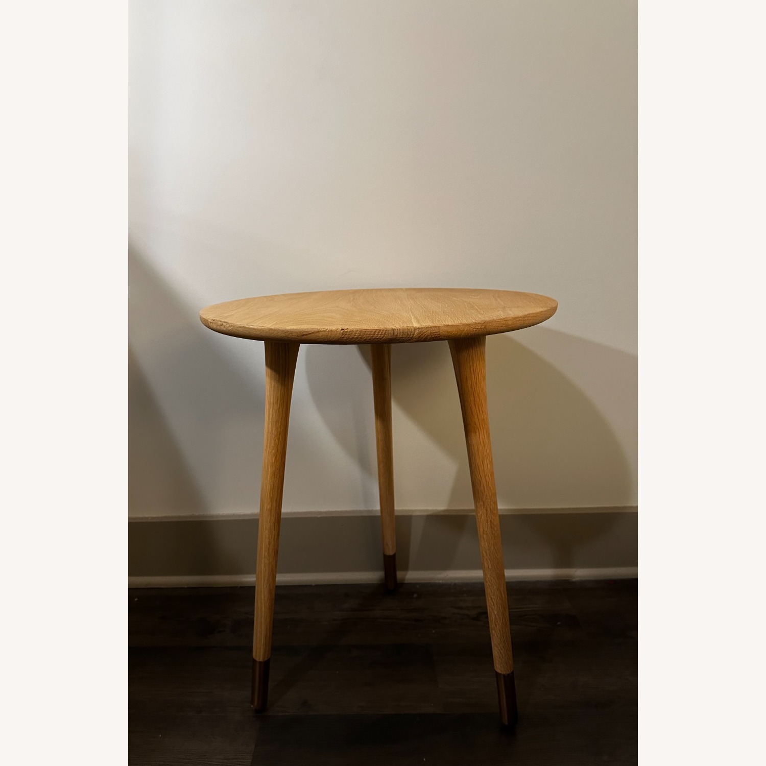 Anthropologie Light Brown Wood Side Table - image-2