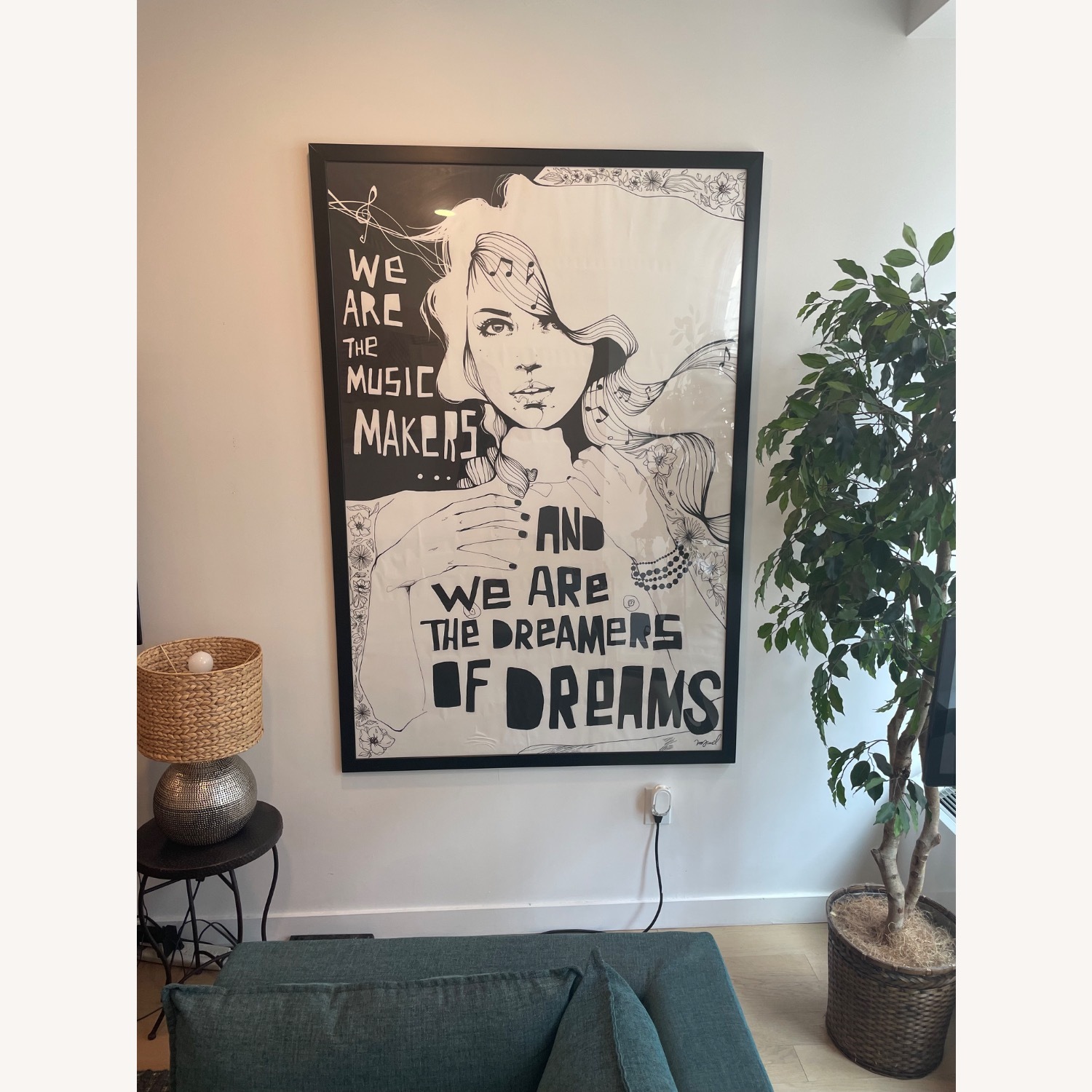 Oversized Framed Black and White Print  - image-1