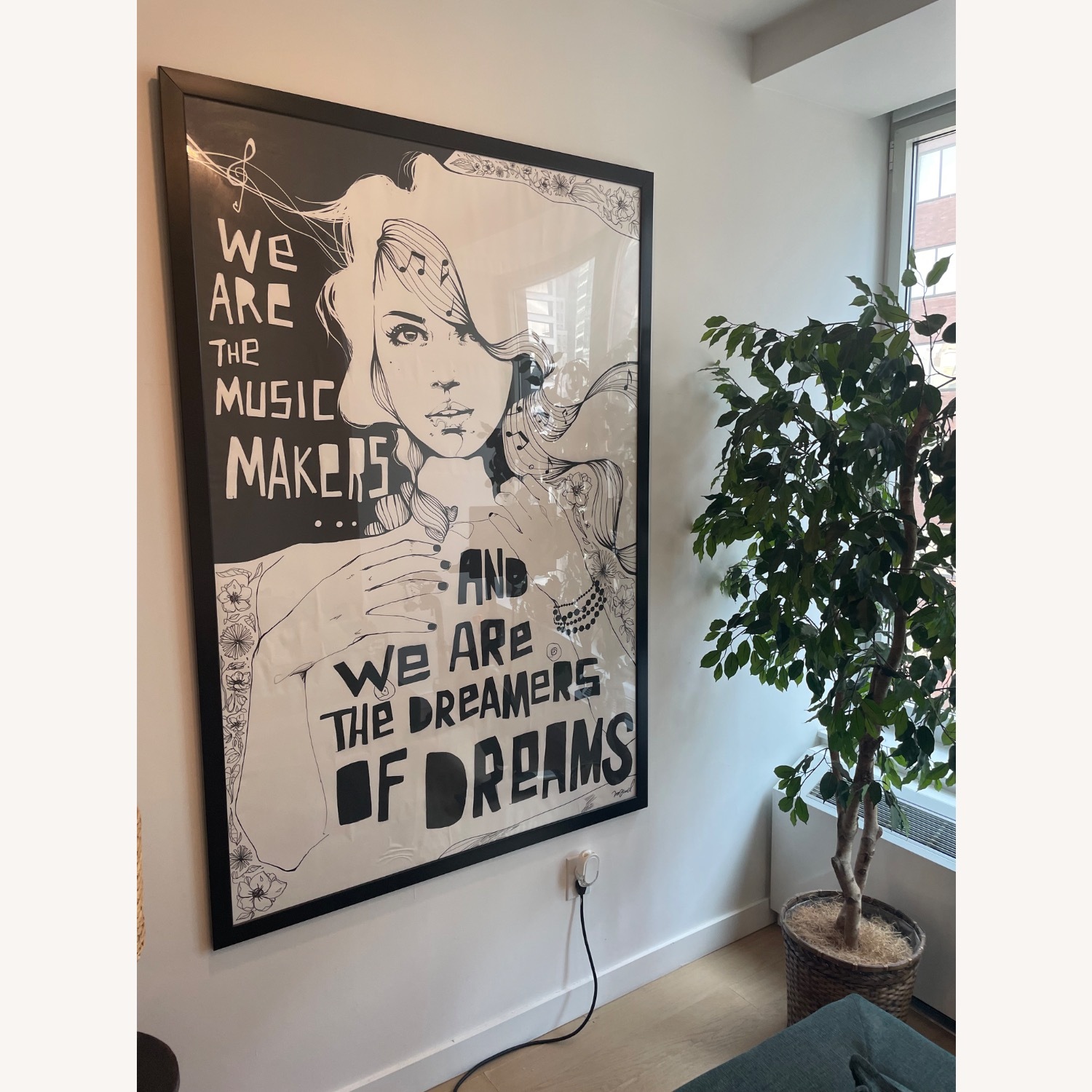 Oversized Framed Black and White Print  - image-2