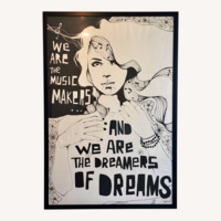 Oversized Framed Black and White Print