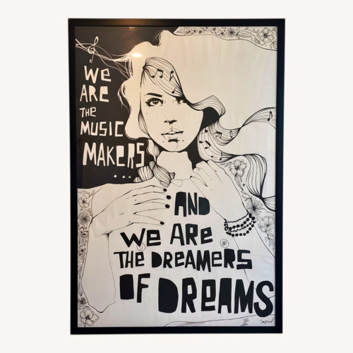 Used Oversized Framed Black and White Print for sale on AptDeco