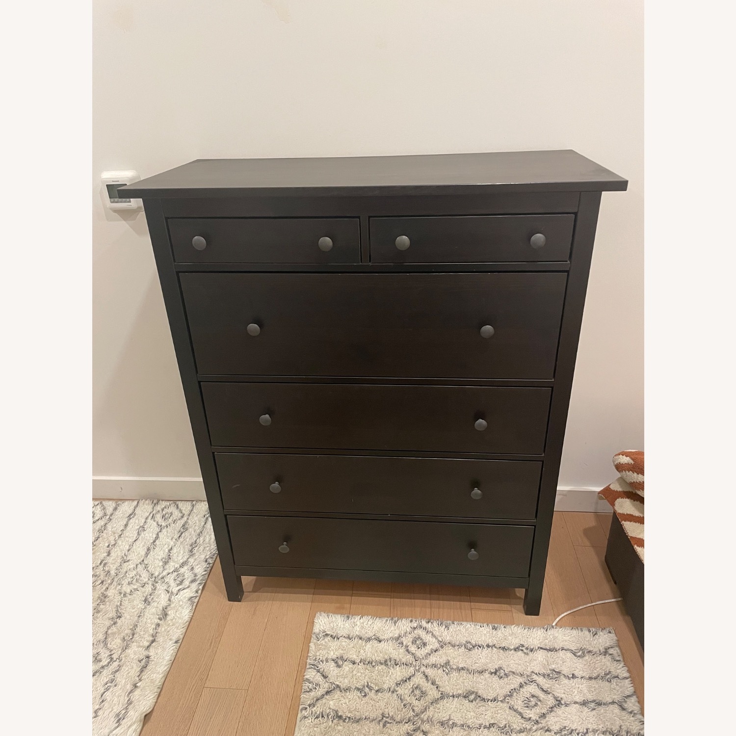 IKEA Hemnes Black Wood Dresser - image-1