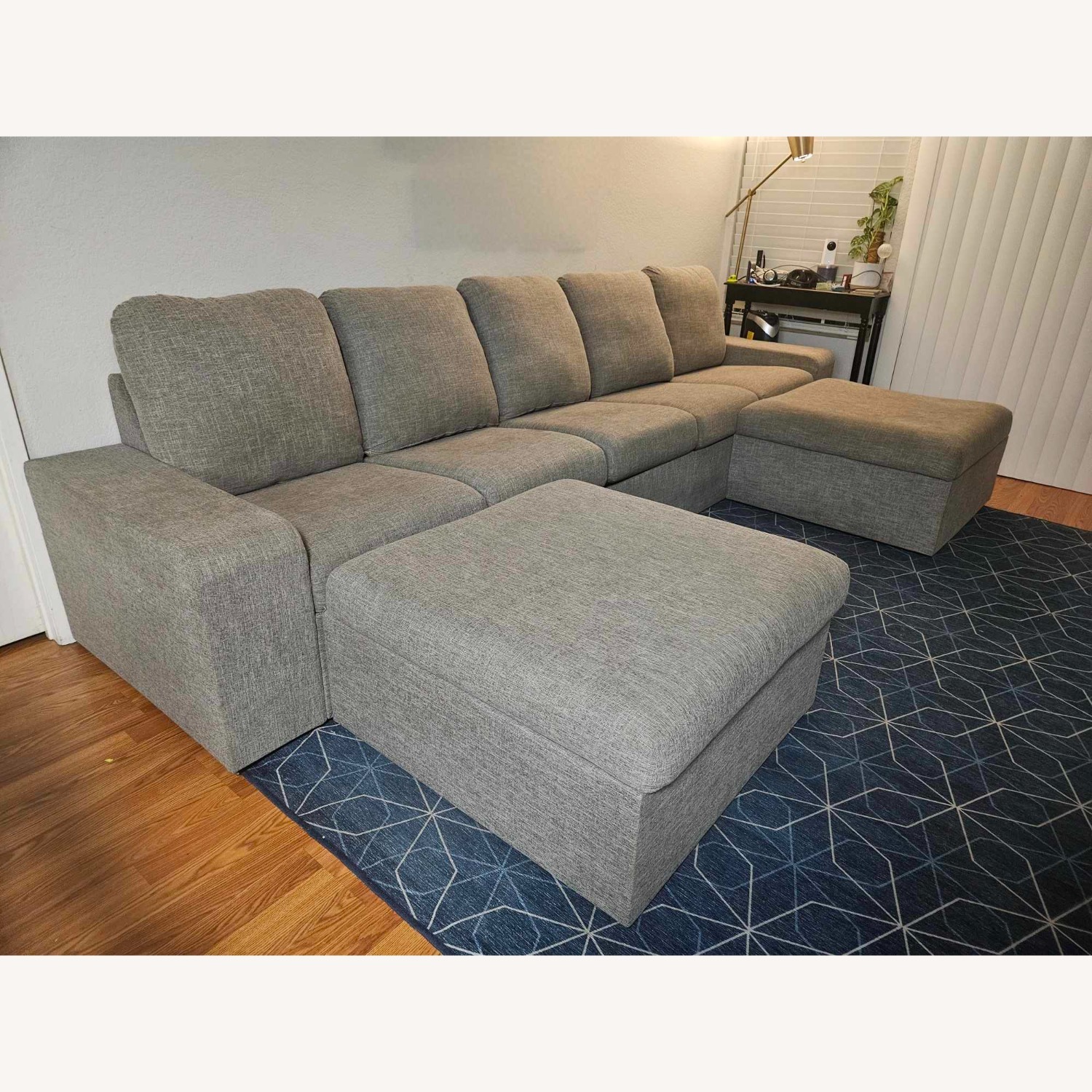 Home Reserve Jovie Gray Fabric 7 Piece Sectional - image-5