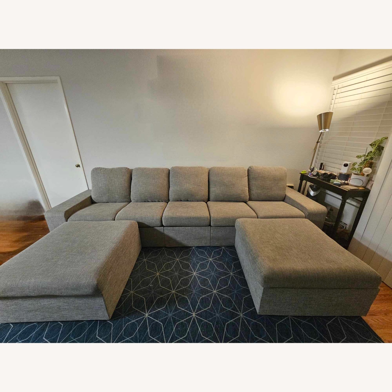 Home Reserve Jovie Gray Fabric 7 Piece Sectional - image-2