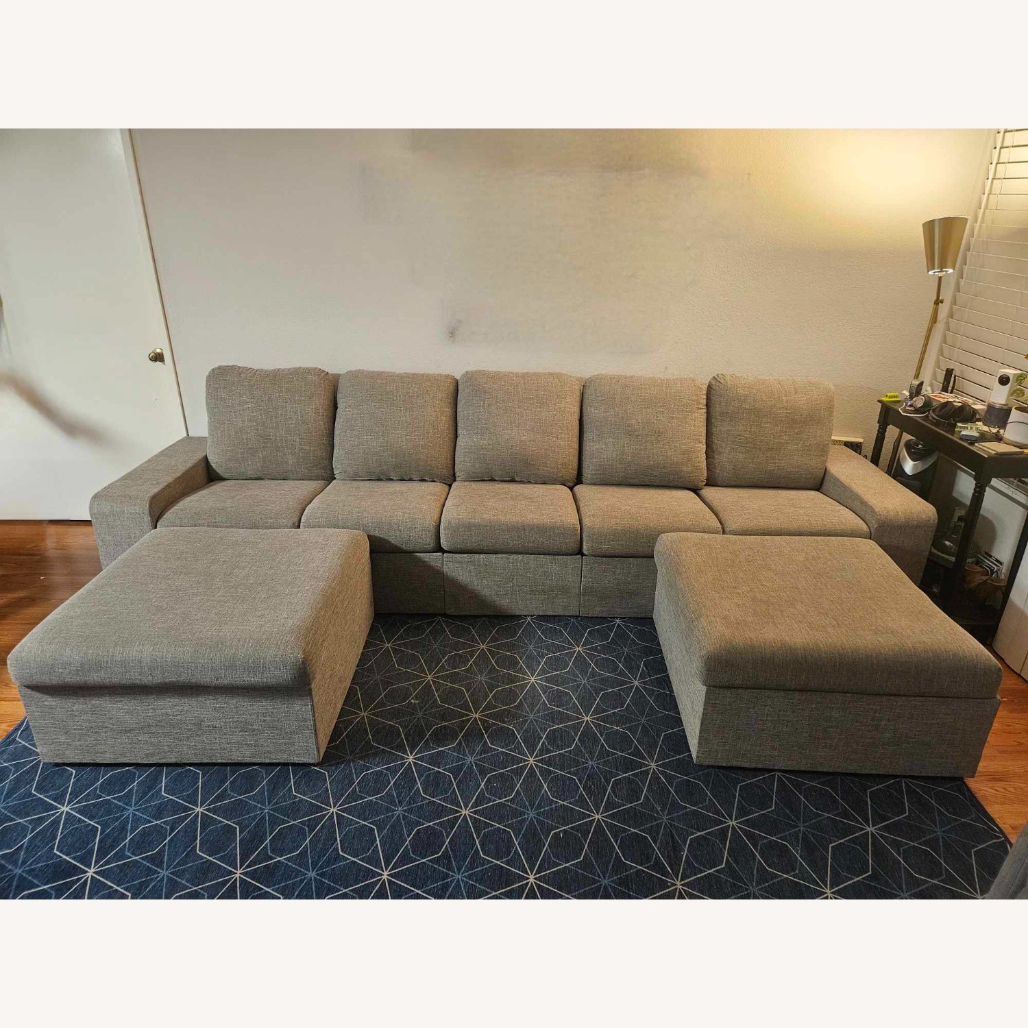 Home Reserve Jovie Gray Fabric 7 Piece Sectional - image-1