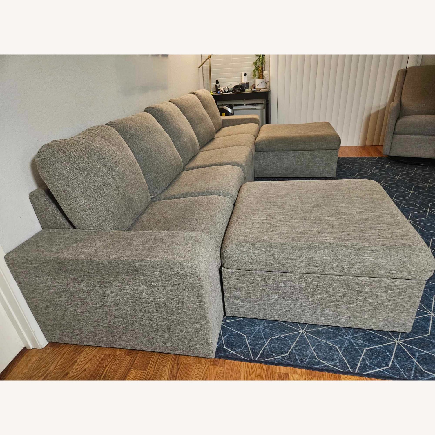 Home Reserve Jovie Gray Fabric 7 Piece Sectional - image-3