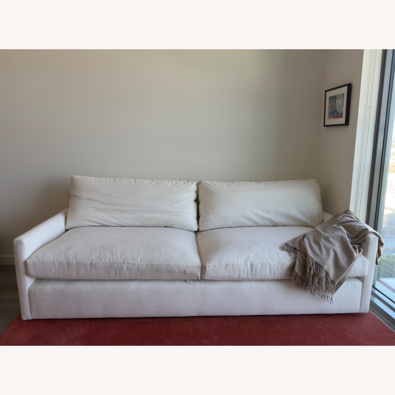 Arhaus Kipton White Fabric 3+ Seater Sofa - image-1