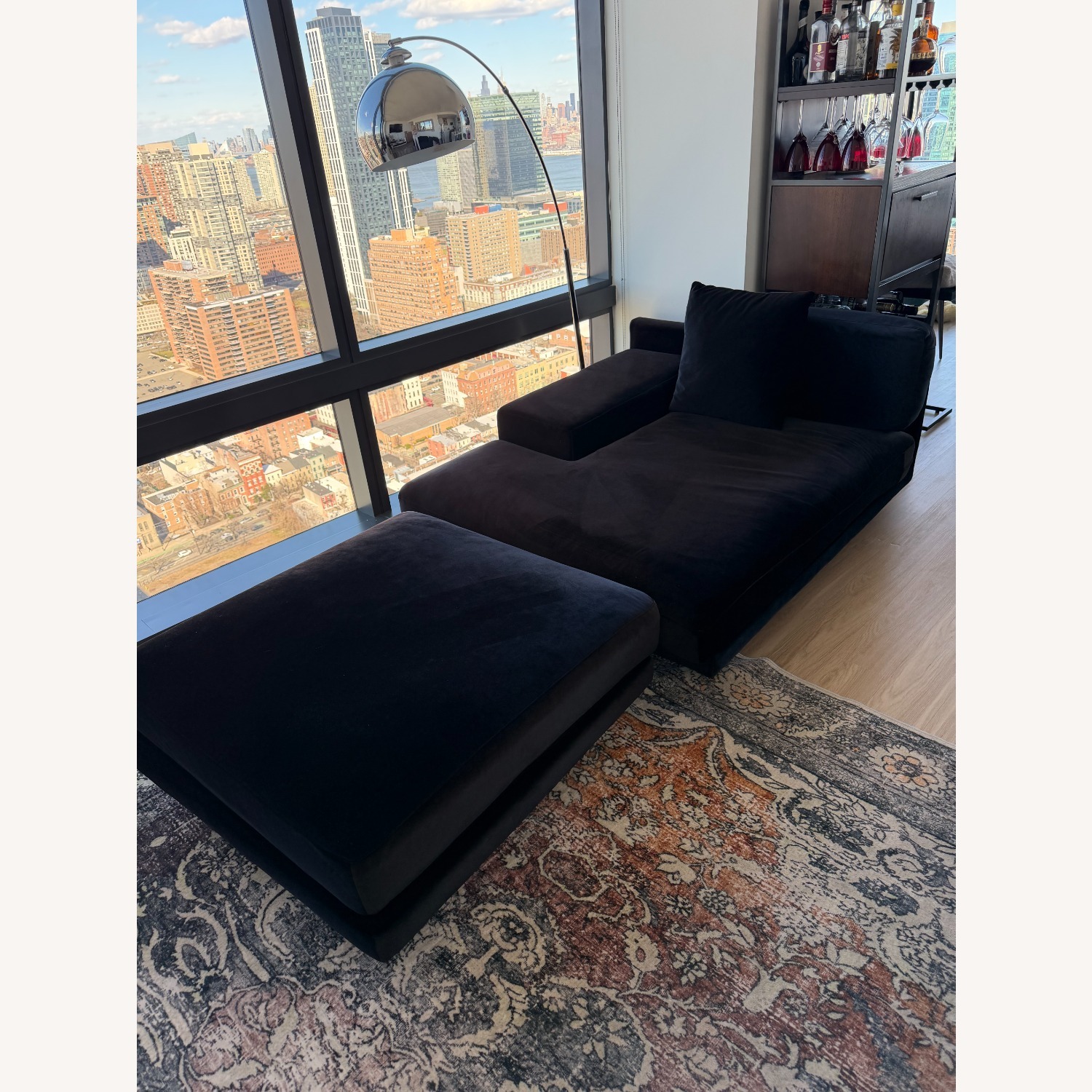 Rove Concepts Black Velvet 3+ Piece Sectional - image-3