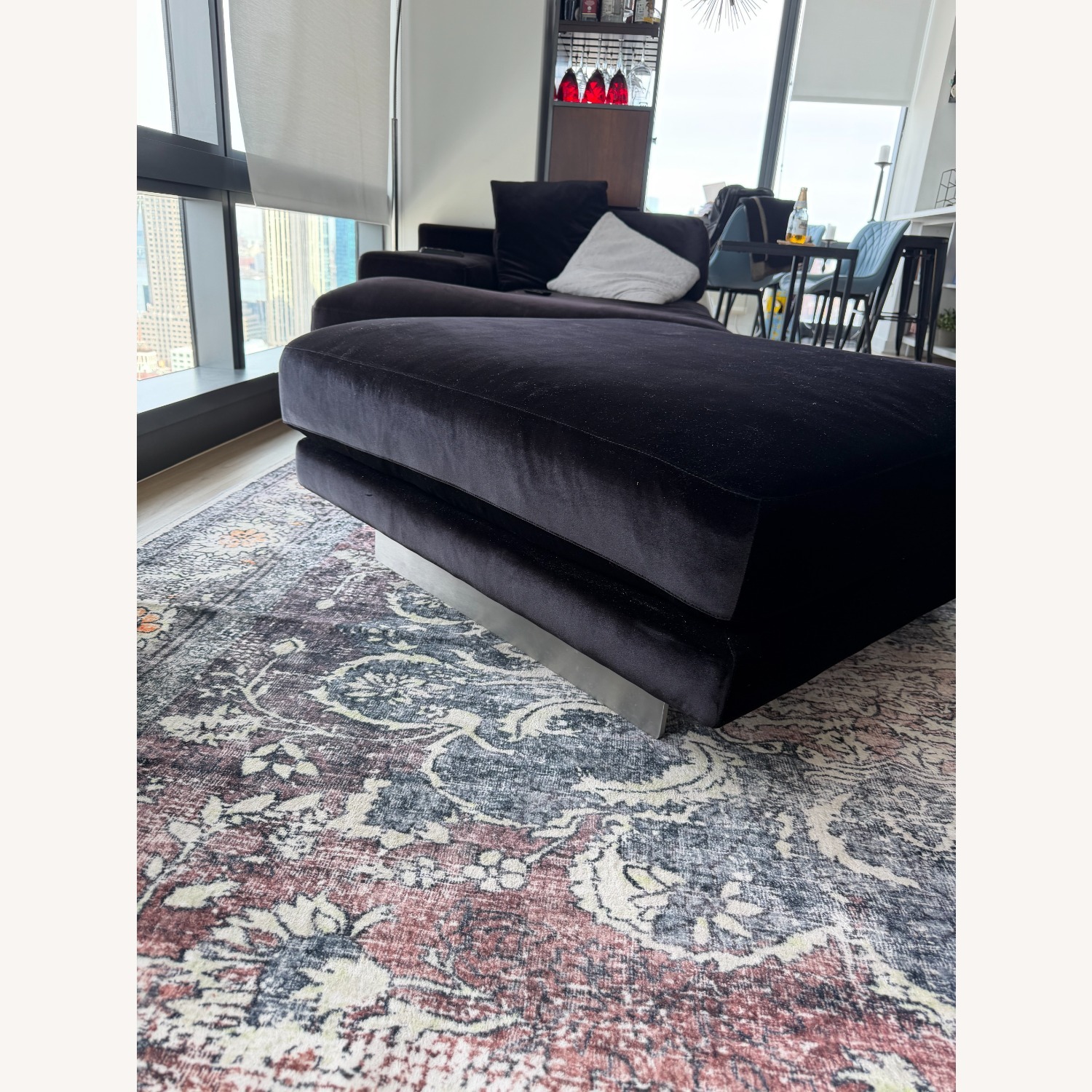 Rove Concepts Black Velvet 3+ Piece Sectional - image-2