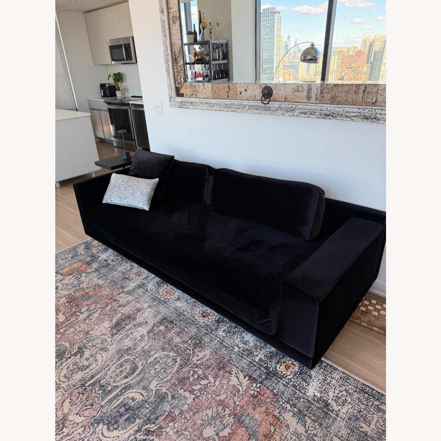 Rove Concepts Black Velvet 3+ Piece Sectional - image-1