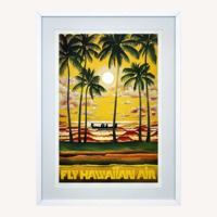 Vintage Hawaiian Air Framed Poster