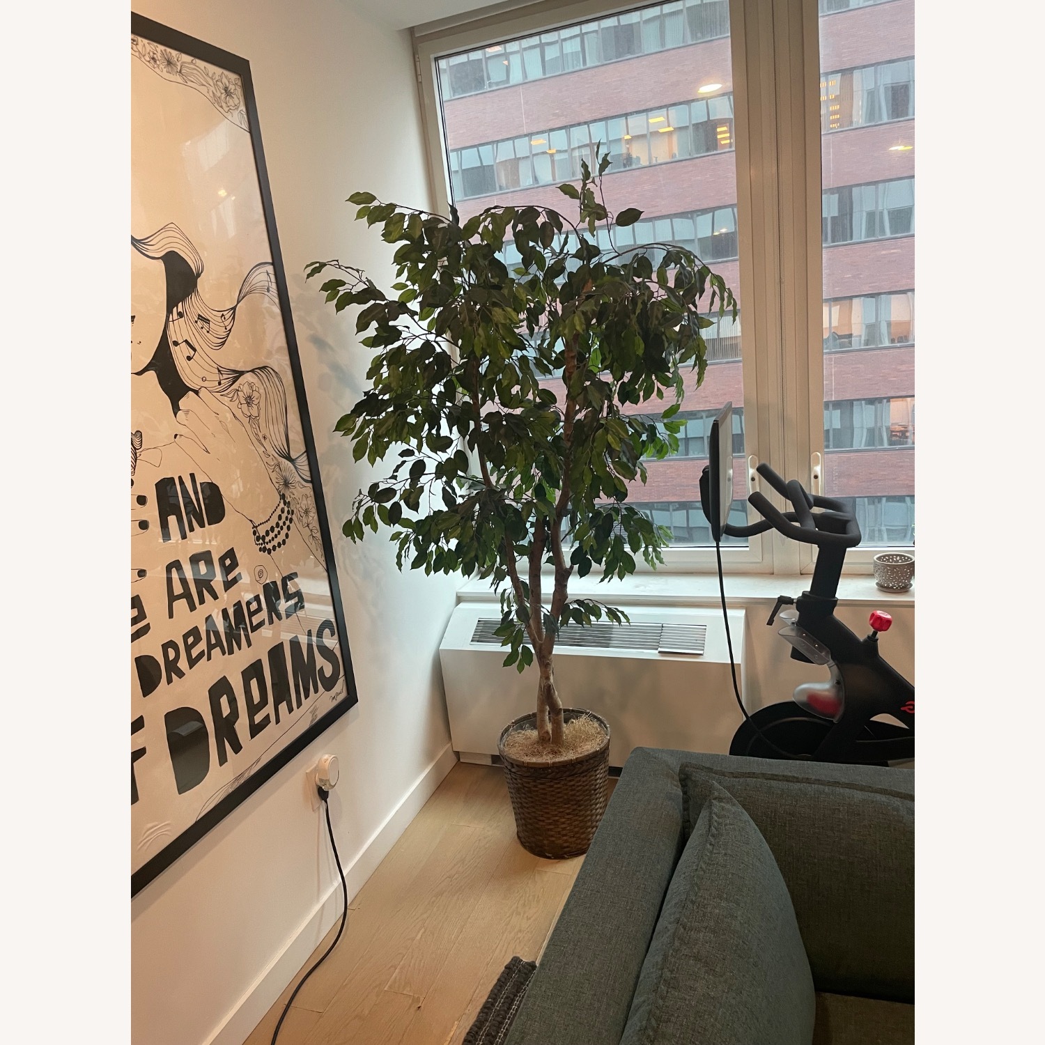 Vintage Tall Artificial Plant/Tree - image-1