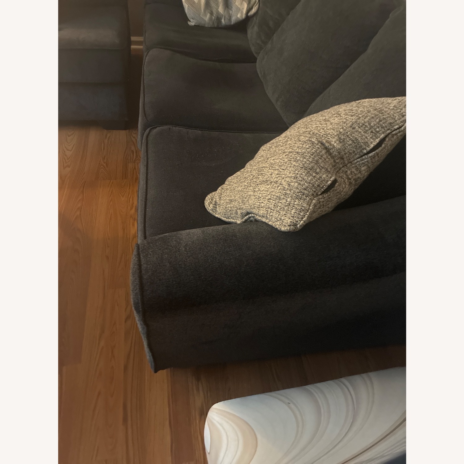 Dark Blue Ashley Furniture 2 Sectional Couch clean - image-4