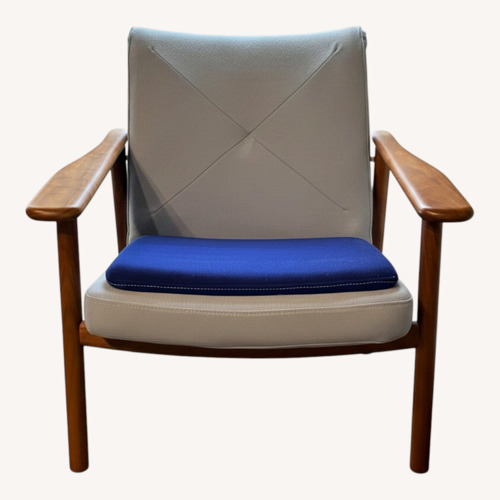 Used Anthropologie Blue Wood Accent Chairs for sale on AptDeco
