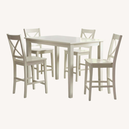 Used Simplicity White Heavy Kitchen Table and 4 Chairs for sale on AptDeco
