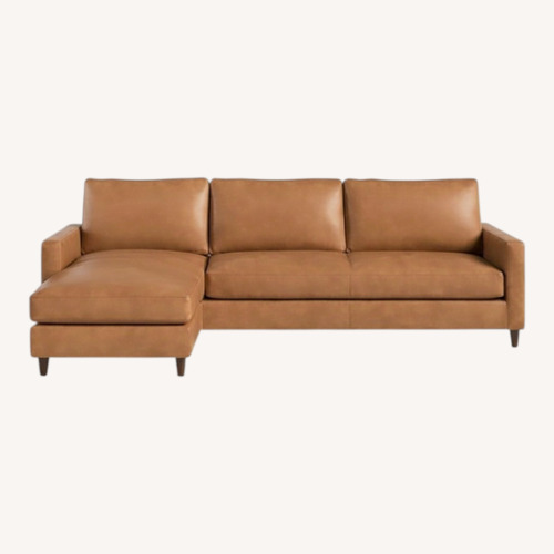 Used Joss & Main Tyrel 99" Wide Split Leather Reversible Sofa for sale on AptDeco