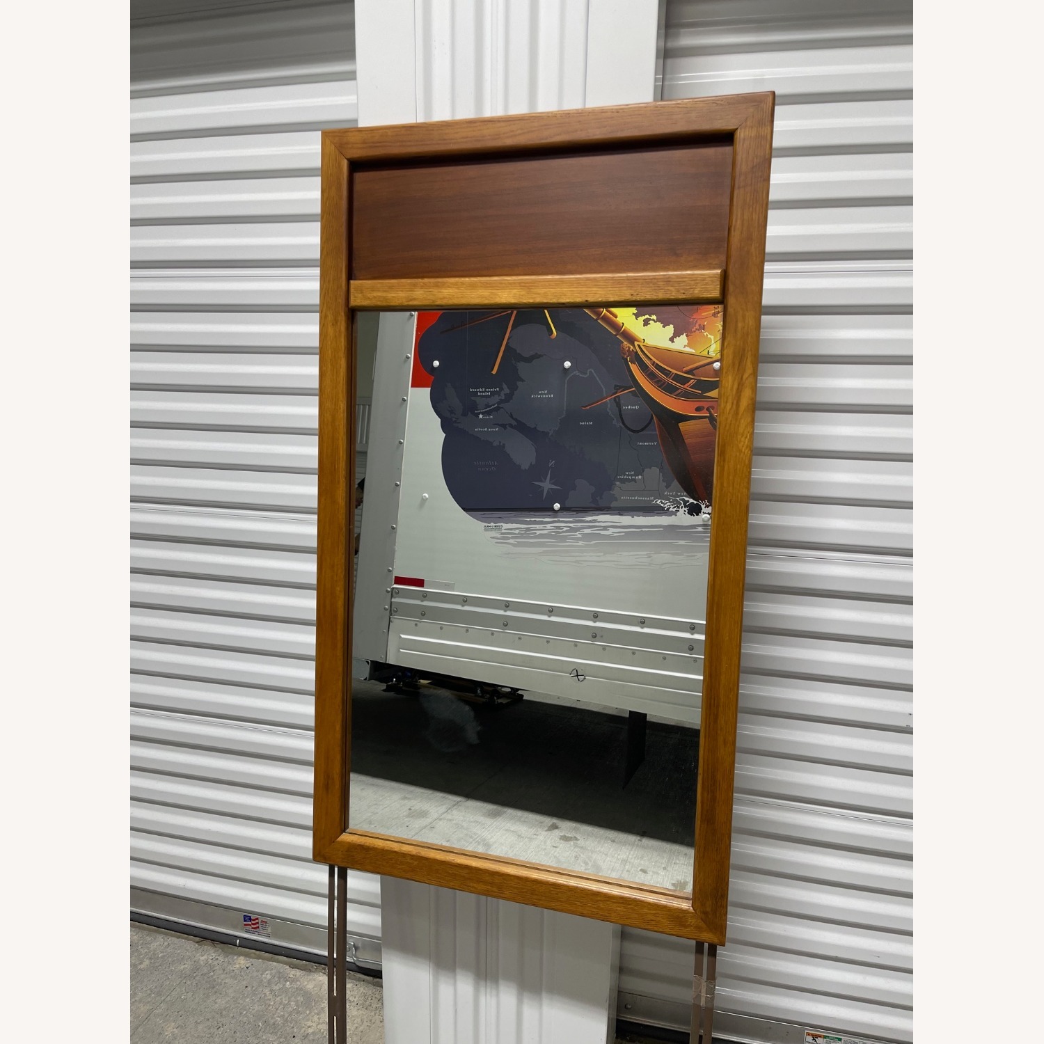 Dark Brown Wall Mirror - image-2