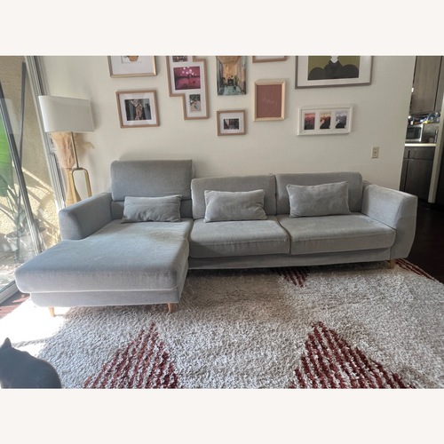 Used IKEA Slatorp Light Gray Fabric Chaise Lounge for sale on AptDeco