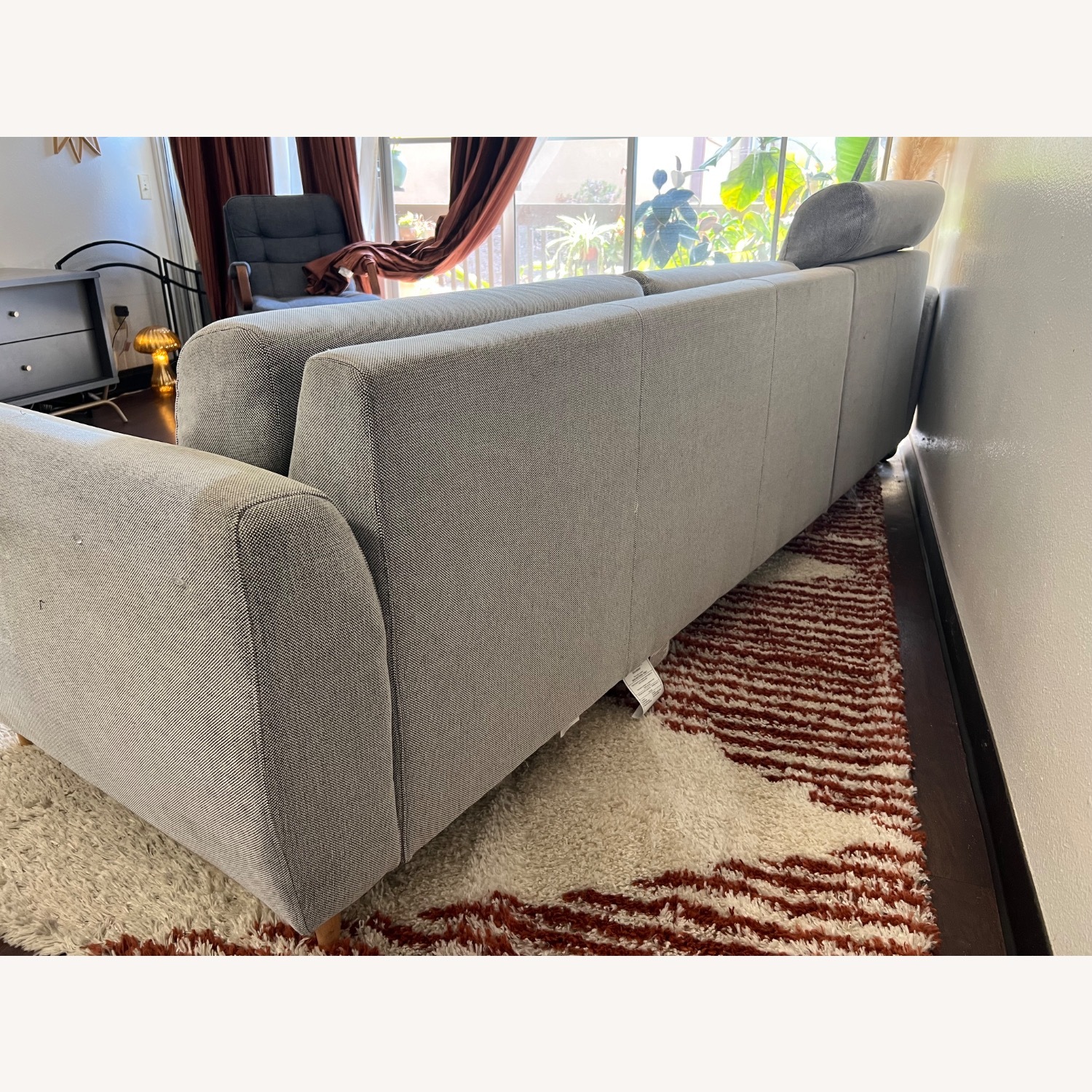 IKEA Slatorp Light Gray Fabric Chaise Lounge - image-5