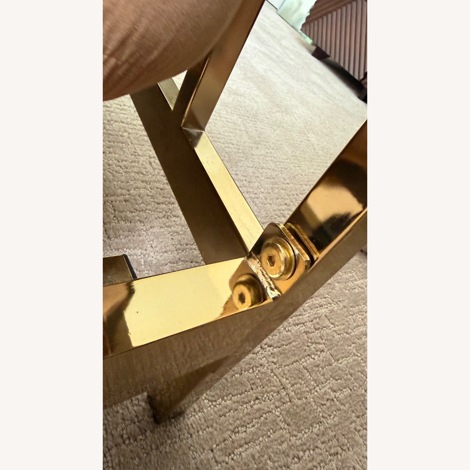 CB2 Queen Alchemy Brass Low Profile Modern Bed - image-6