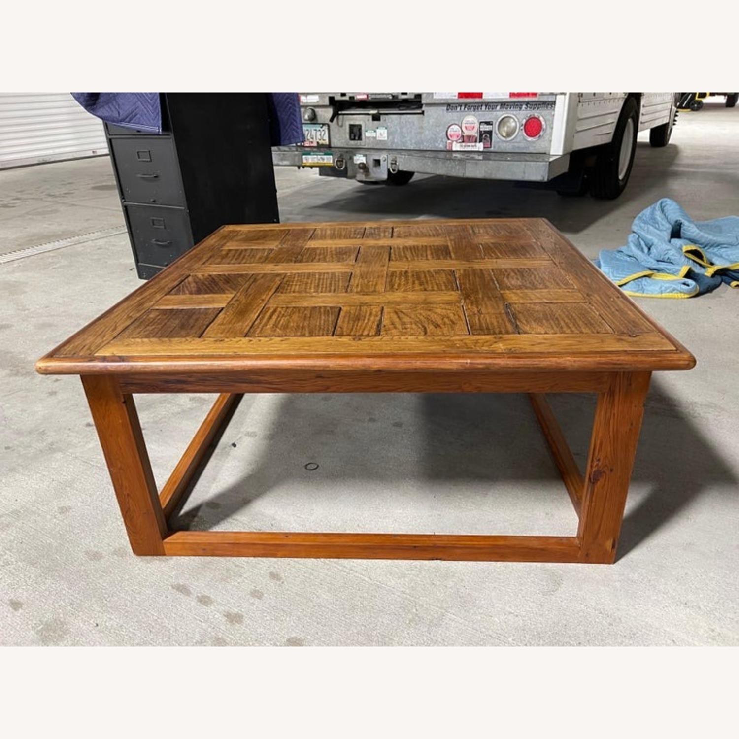 Dark Brown Wood Coffee Table - image-4