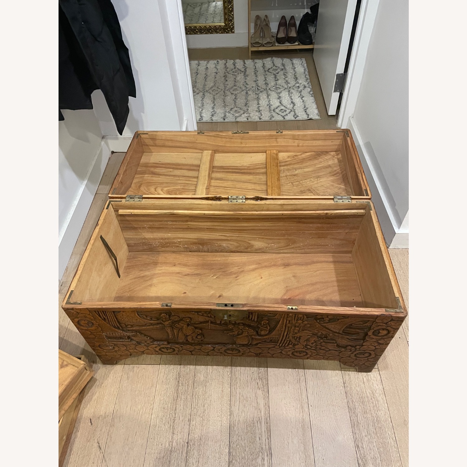 Vintage Wood Chest (Chinese Inspired) - image-6