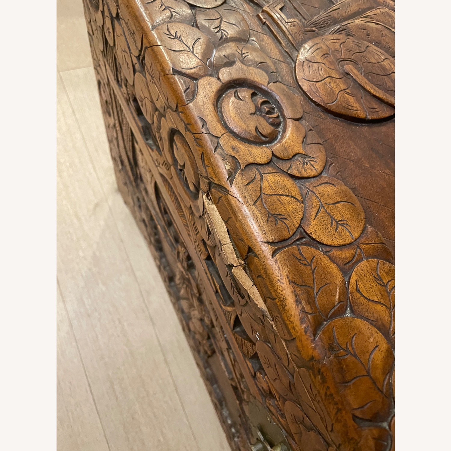 Vintage Wood Chest (Chinese Inspired) - image-9