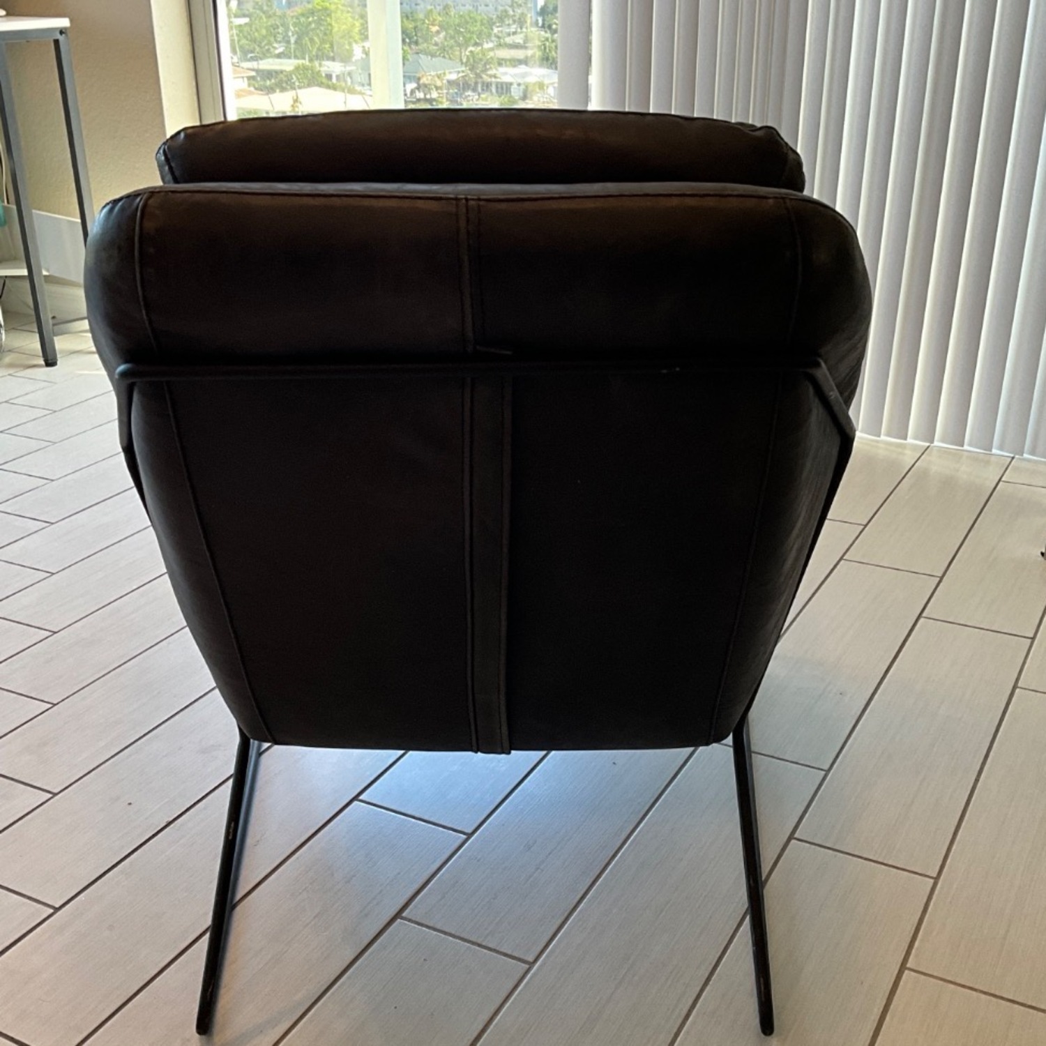 Moe's Home Collection Black Leather Armchair - image-4