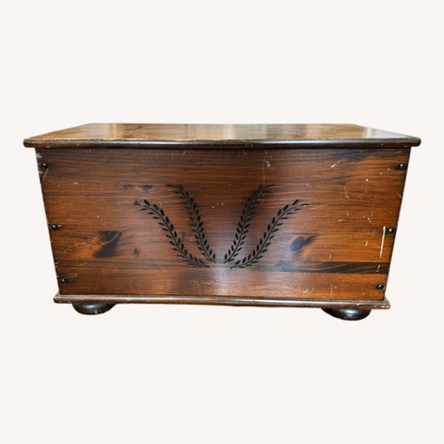 Used Vintage/Antique Dark Brown Wood Chest for sale on AptDeco