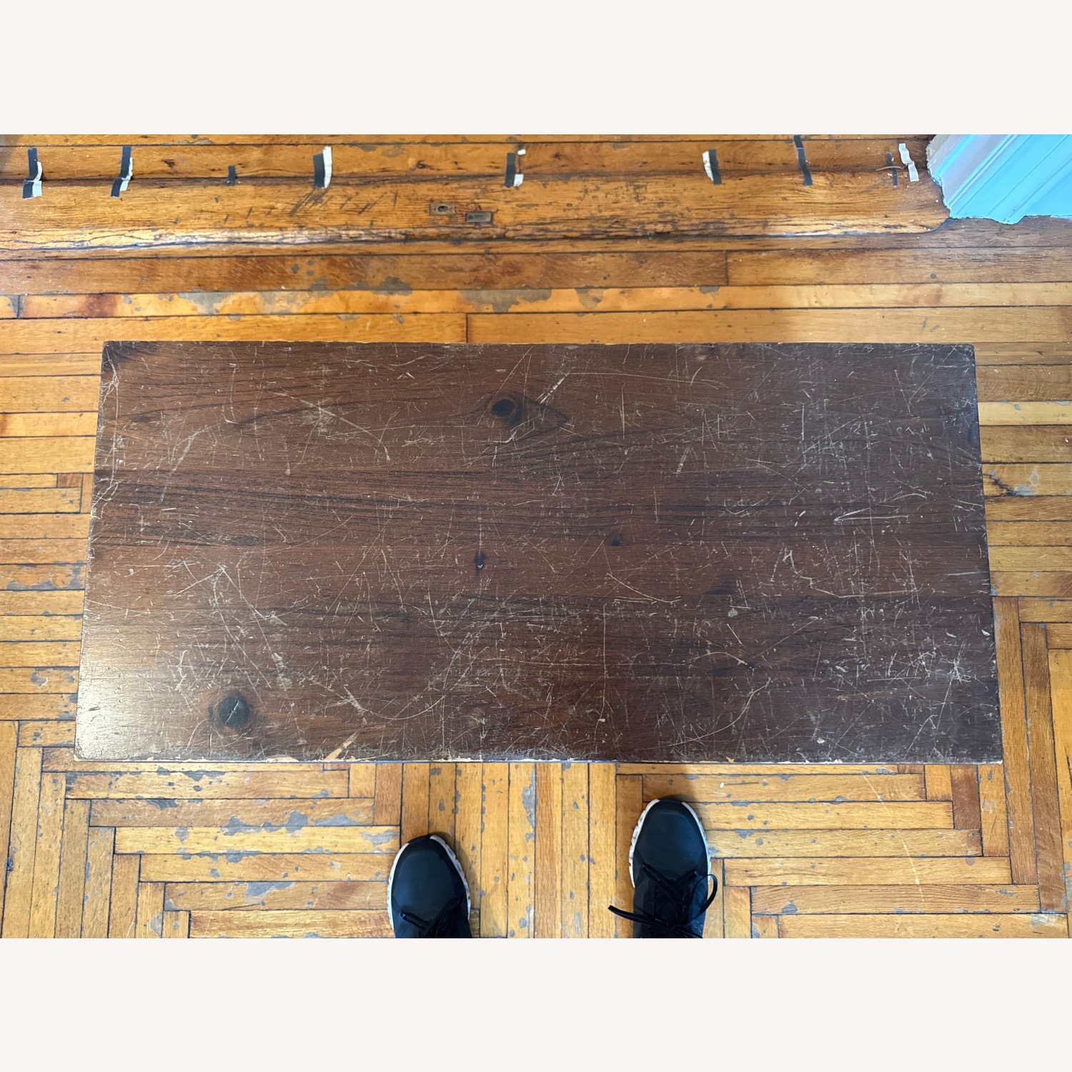 Vintage/Antique Dark Brown Wood Chest - image-3