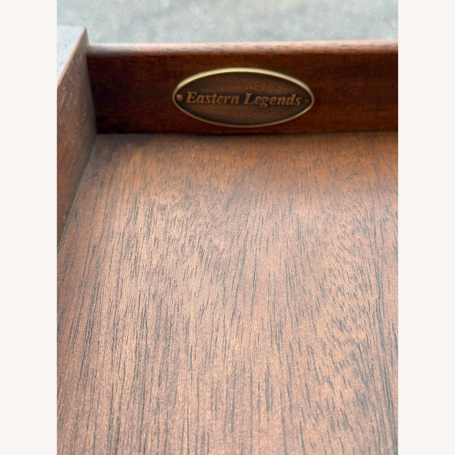 Dark Brown Wood Side Table - image-8